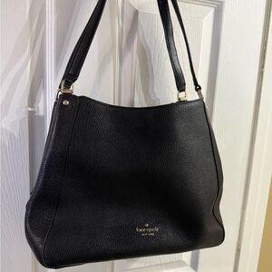 Kate Spade Black Shoulder Bag with Gold Hardware
